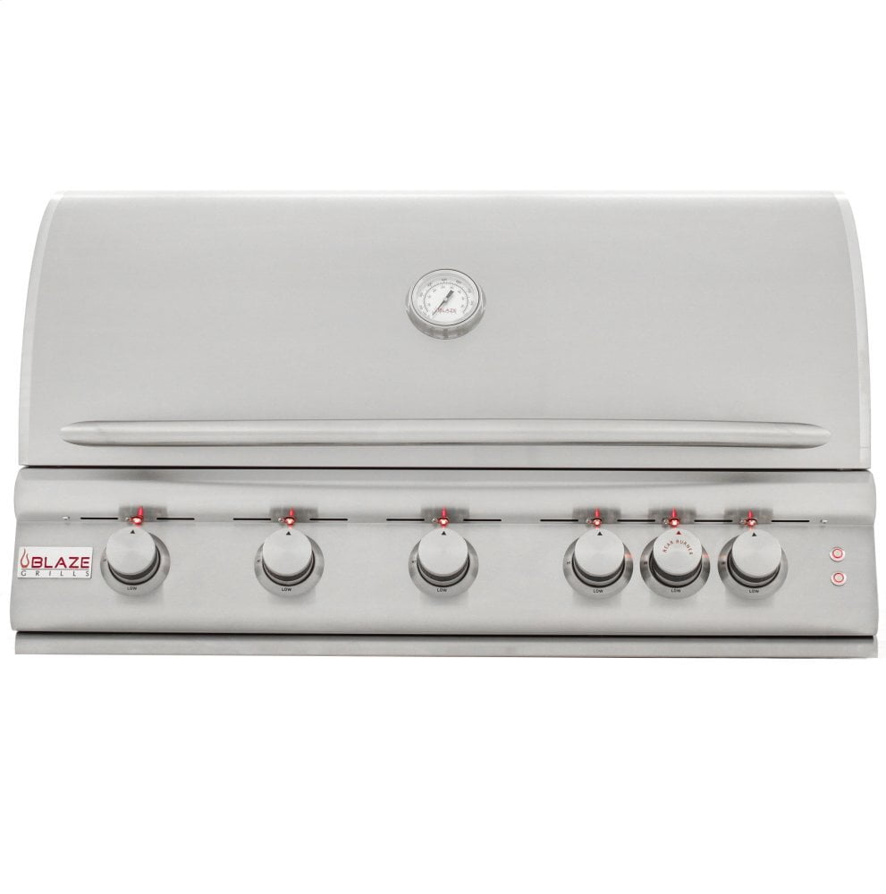 Blaze Grills BLZ5LTE2LP Blaze 40 Inch 5-Burner Lte Gas Grill With Rear Burner And Built-In Lighting System, With Fuel Type - Propane