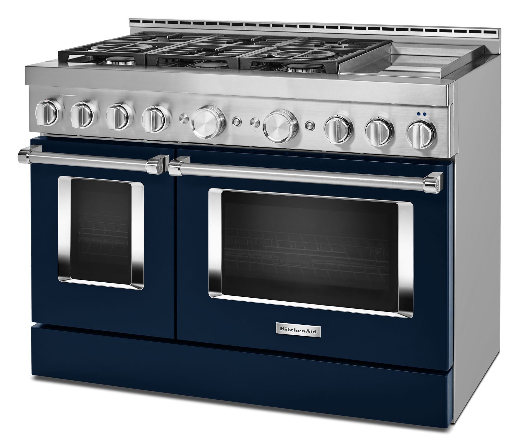 Kitchenaid KFGC558JIB Kitchenaid® 48'' Smart Commercial-Style Gas Range With Griddle - Ink Blue