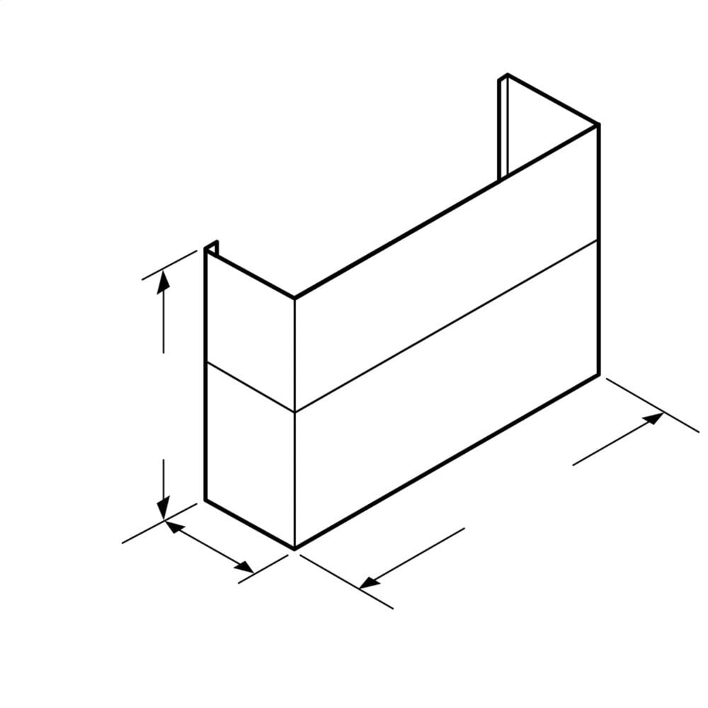 Thermador DC30MTW 28 X 65-Inch Tall Duct Cover For Low-Profile Wall Hoods Dc30Mtw