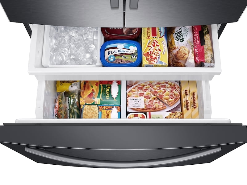 Samsung RF28T5F01SG 28 Cu. Ft. 3-Door French Door Refrigerator With Family Hub™ In Black Stainless Steel