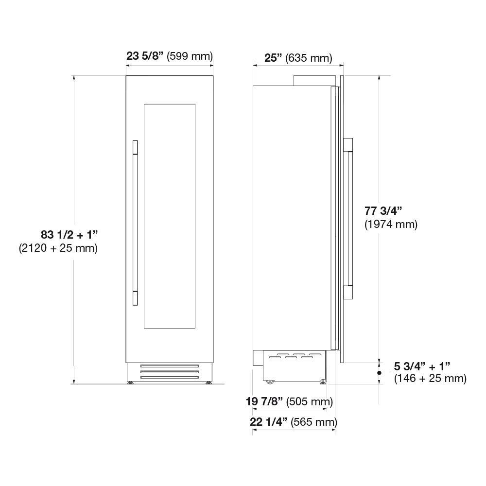 Fulgor Milano F7SWC24S1L 24" Wine Cellar Column