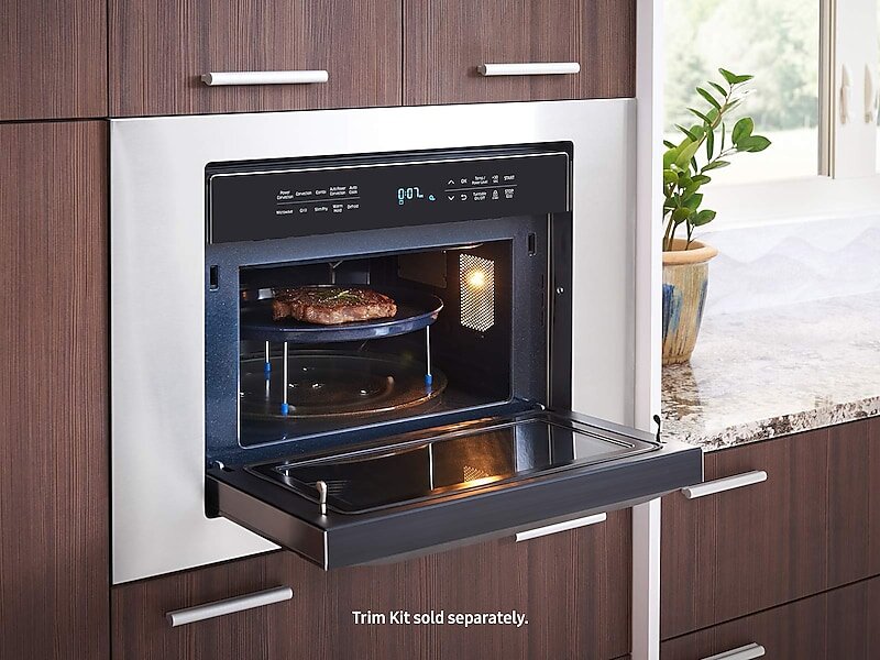 Samsung MC12J8035CT 1.2 Cu. Ft. Powergrill Duo™ Countertop Microwave With Power Convection And Built-In Application In Black