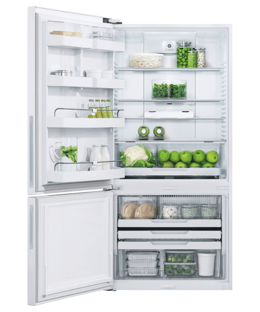 Fisher & Paykel RF170BLPW6N Freestanding Refrigerator Freezer, 32", 17.5 Cu Ft