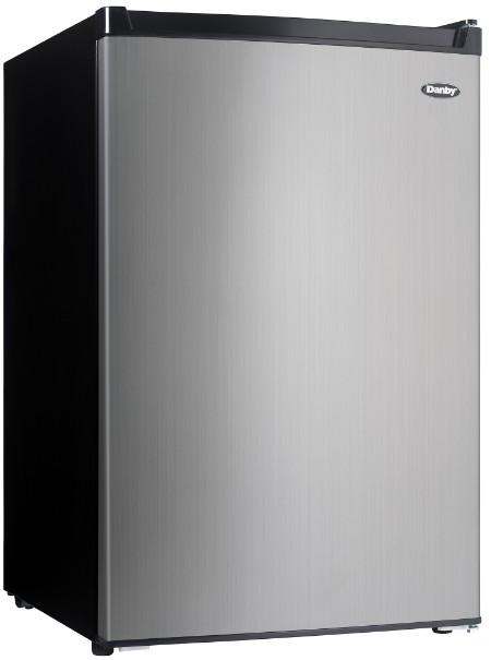 Danby DCR045B1BSLDB Danby 4.5 Cu. Ft. Compact Fridge With True Freezer In Stainless Steel