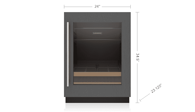 Sub-Zero DEU2450BGR 24" Designer Undercounter Beverage Center - Panel Ready