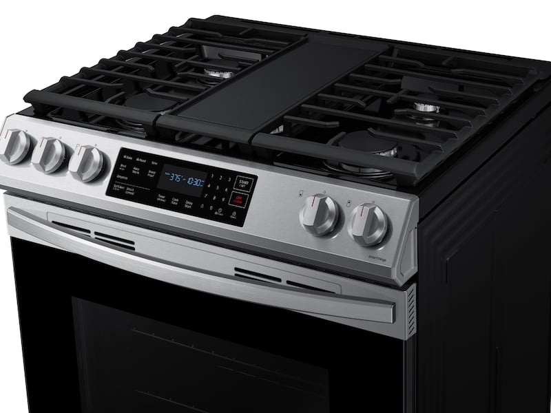 Samsung NX60T8311SS 6.0 Cu. Ft. Front Control Slide-In Gas Range With Convection & Wi-Fi In Stainless Steel