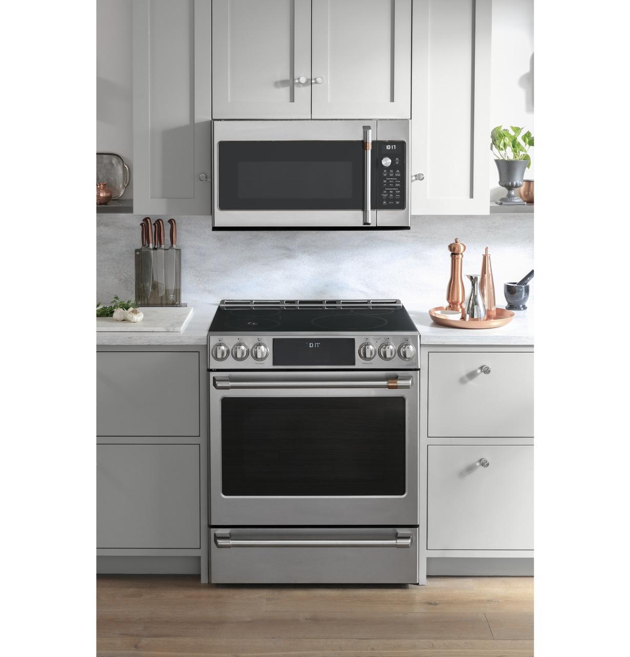 Cafe CHS90XP2MS1 Café™ 30" Smart Slide-In, Front-Control, Induction And Convection Range With In-Oven Camera