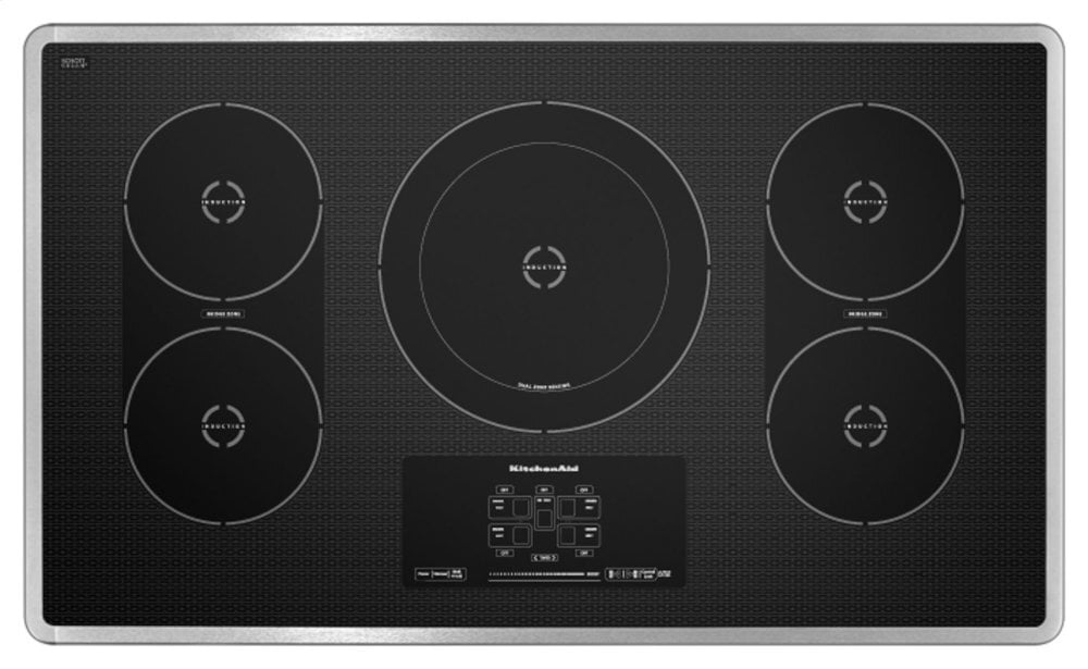 Kitchenaid KICU569XSS 36-Inch 5-Element Induction Cooktop, Architect® Series Ii - Stainless Steel