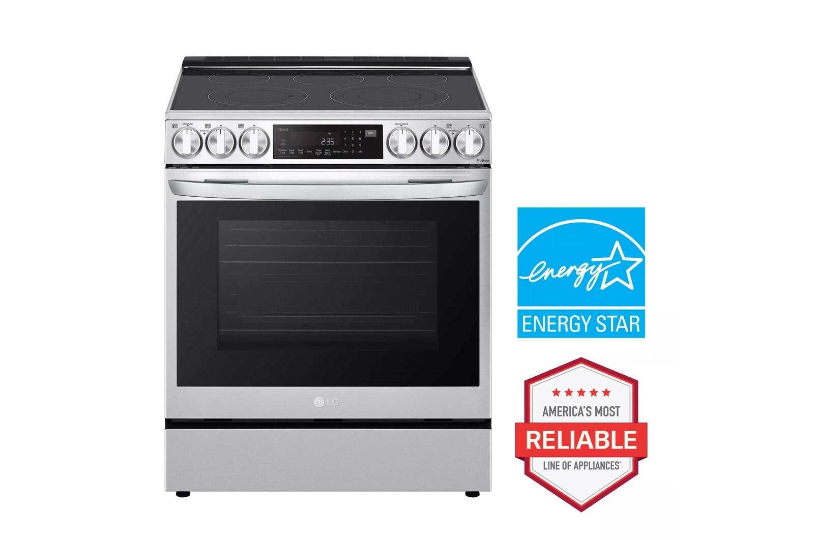 Lg LSEL6335FE 6.3 Cu Ft. Smart Wi-Fi Enabled Probake Convection® Instaview® Electric Slide-In Range With Air Fry