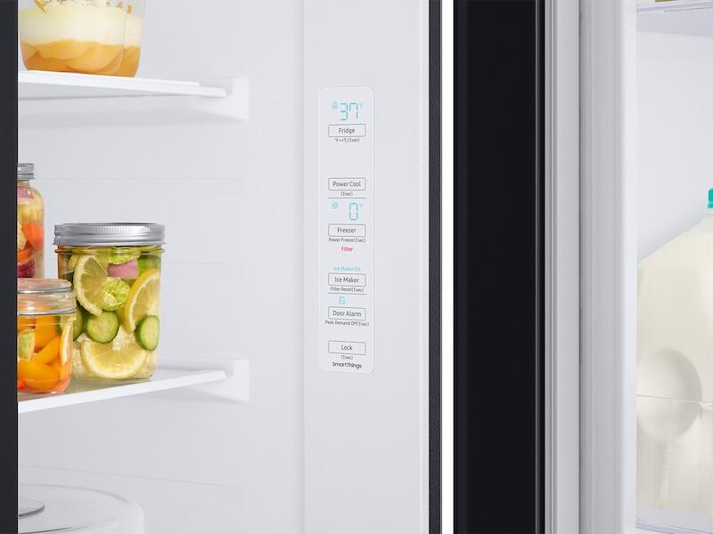 Samsung RS28A500ASG 28 Cu. Ft. Smart Side-By-Side Refrigerator In Black Stainless Steel
