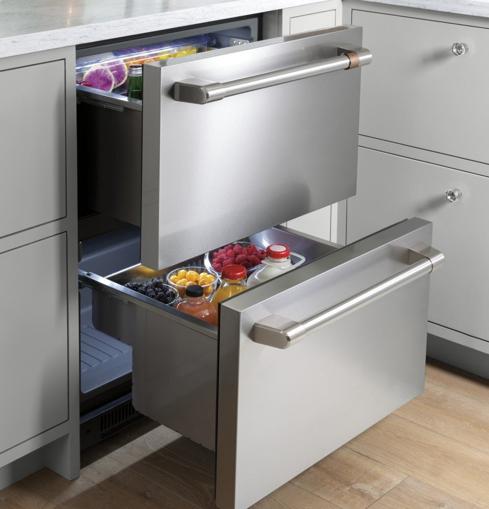 Cafe CDE06RP2NS1 Café 5.7 Cu. Ft. Built-In Dual-Drawer Refrigerator