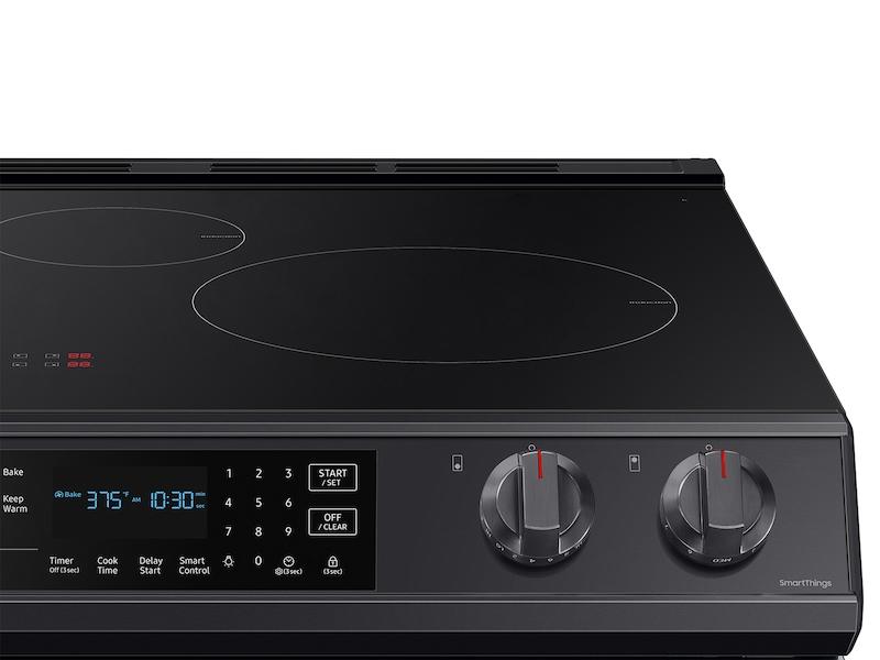Samsung NE63B8611SG 6.3 Cu. Ft. Smart Instant Heat Induction Slide-In Range With Air Fry & Convection+ In Black Stainless Steel