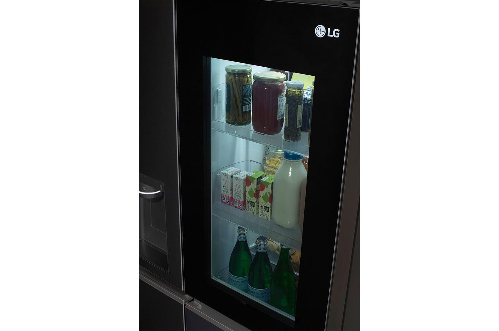 Lg LRSOC2306D 23 Cu. Ft. Side-By-Side Counter-Depth Instaview® Refrigerator With Craft Ice™