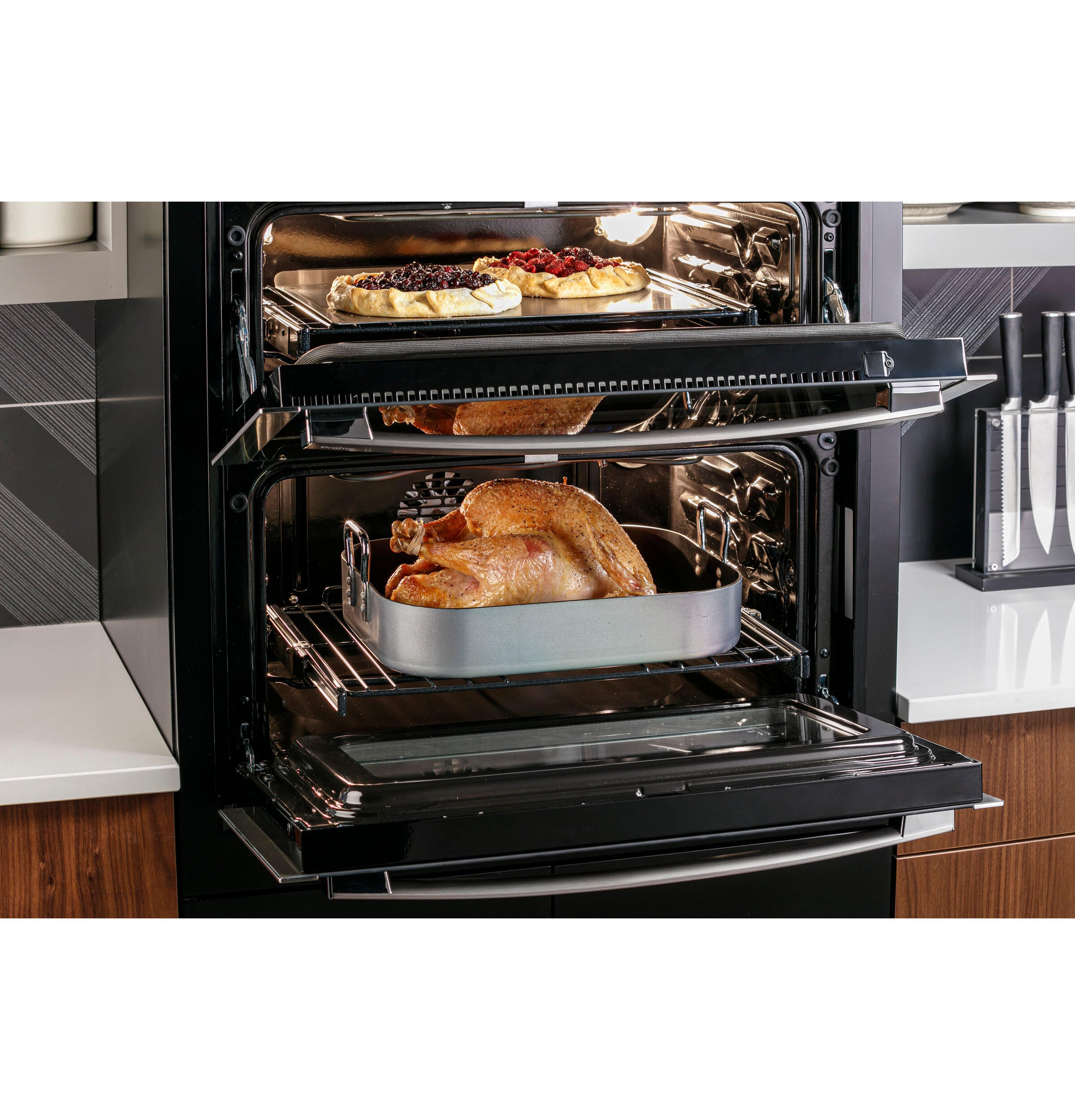 Ge Appliances PTS9200SNSS Ge Profile™ 30" Smart Built-In Twin Flex Convection Wall Oven