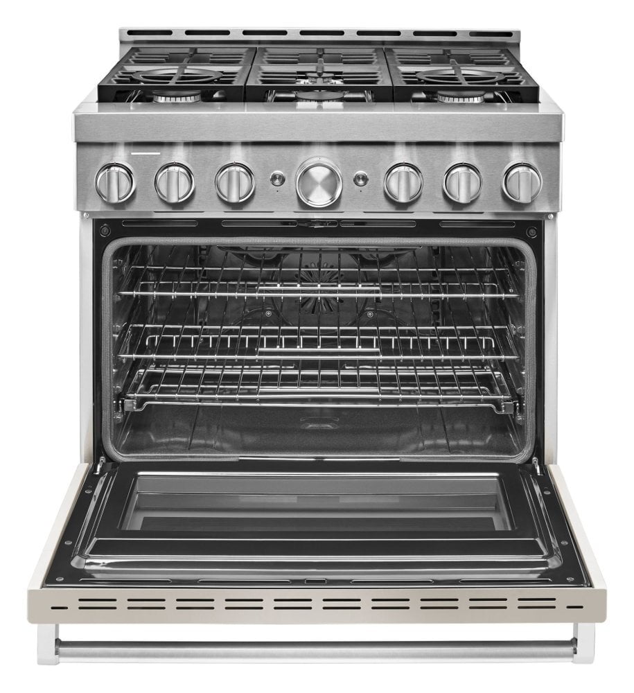 Kitchenaid KFGC506JMH Kitchenaid® 36'' Smart Commercial-Style Gas Range With 6 Burners - Milkshake