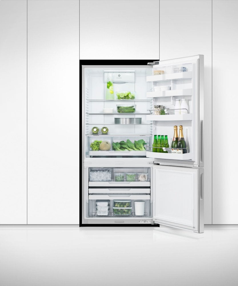 Fisher & Paykel RF170BRPUX6N Freestanding Refrigerator Freezer, 32", 17.5 Cu Ft, Ice & Water