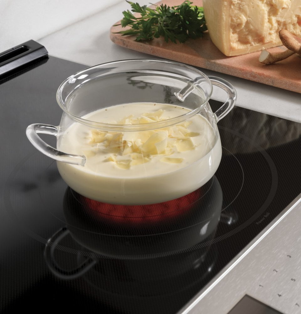 Cafe CES750M2NS5 Café 30" Smart Slide-In, Front-Control, Radiant And Convection Double-Oven Range In Black