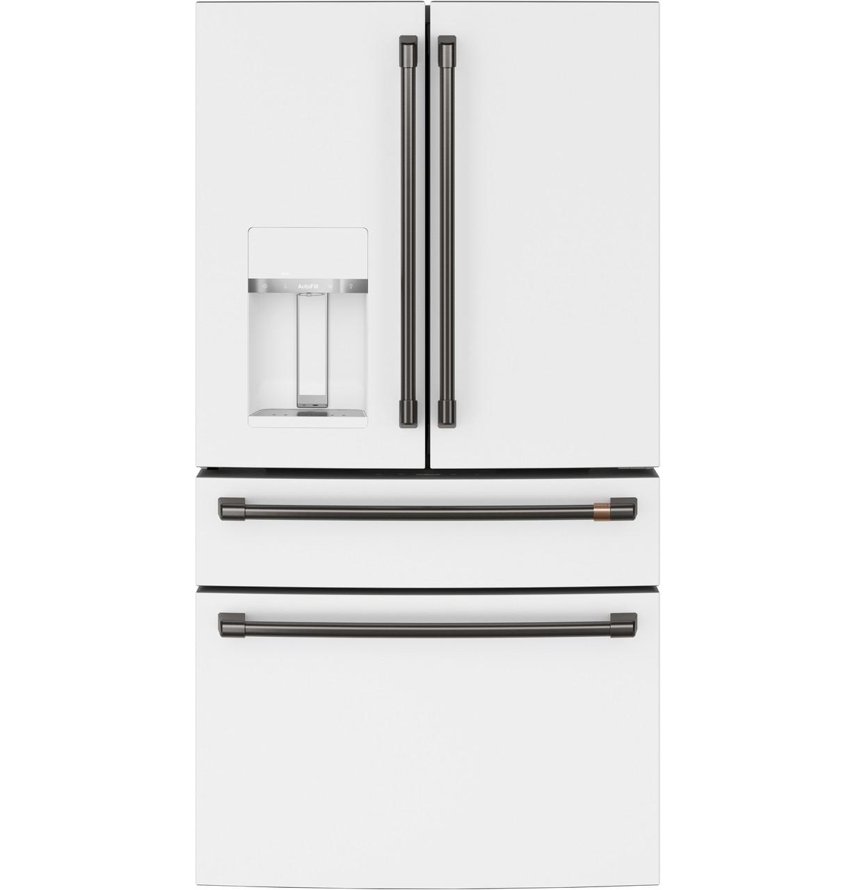 Cafe CXE22DP4PW2 Café™ Energy Star® 22.3 Cu. Ft. Smart Counter-Depth 4-Door French-Door Refrigerator