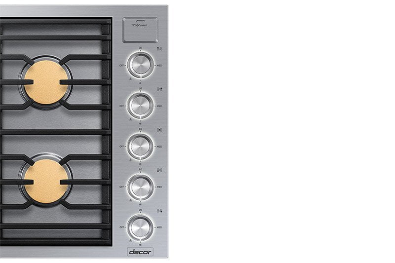 Dacor DTG36M955FM 36" Gas Cooktop, Graphite Stainless Steel, Natural Gas