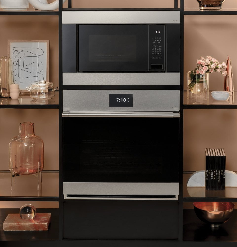Cafe CKS70DM2NS5 Café 27" Smart Single Wall Oven With Convection In Platinum Glass