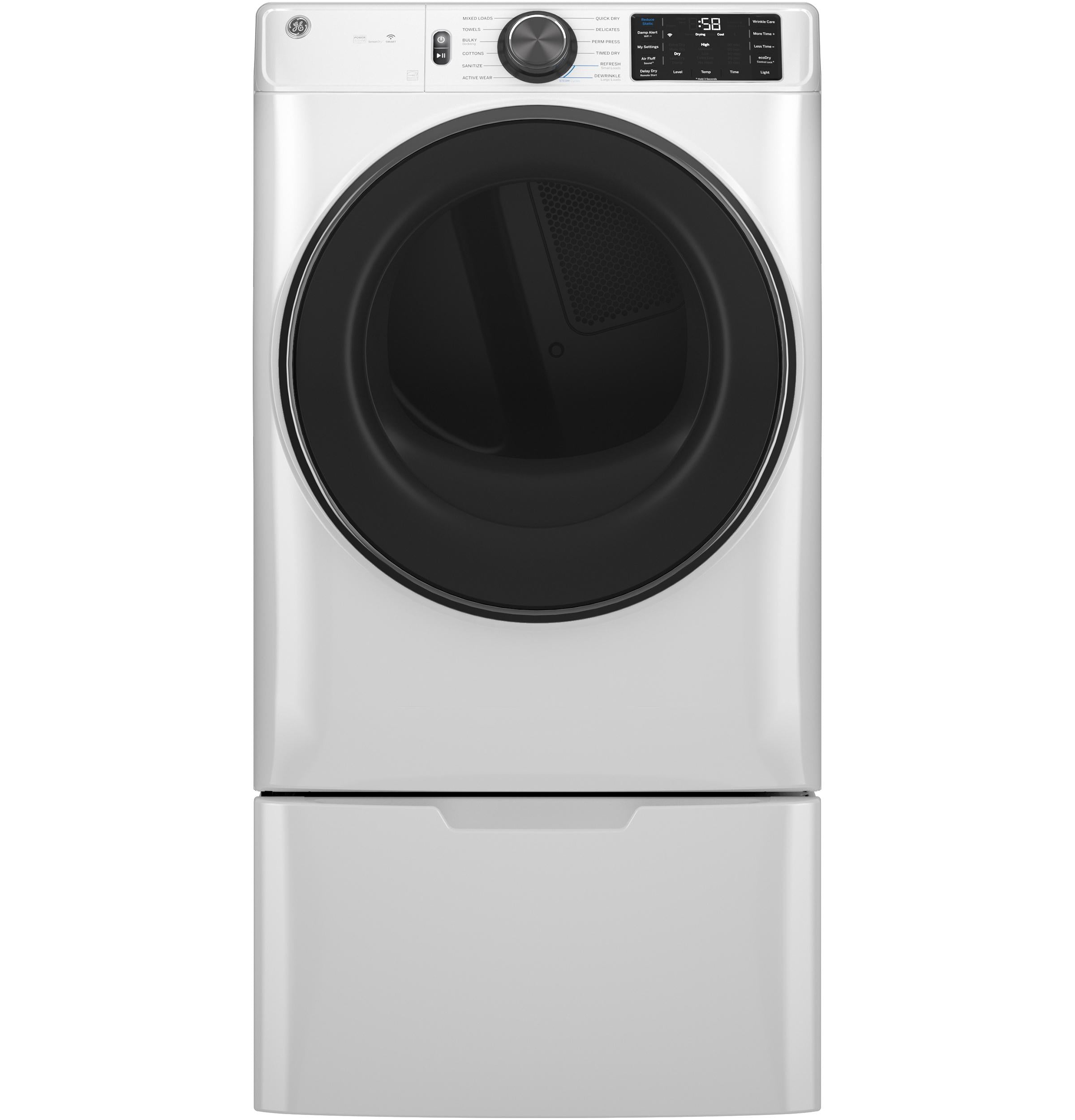 Ge Appliances GFD65GSSVWW Ge® 7.8 Cu. Ft. Capacity Smart Front Load Gas Dryer With Steam And Sanitize Cycle