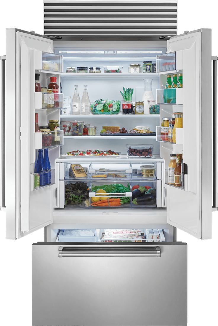 Sub-Zero BI36UFDIDSPH 36" Classic French Door Refrigerator/Freezer With Internal Dispenser