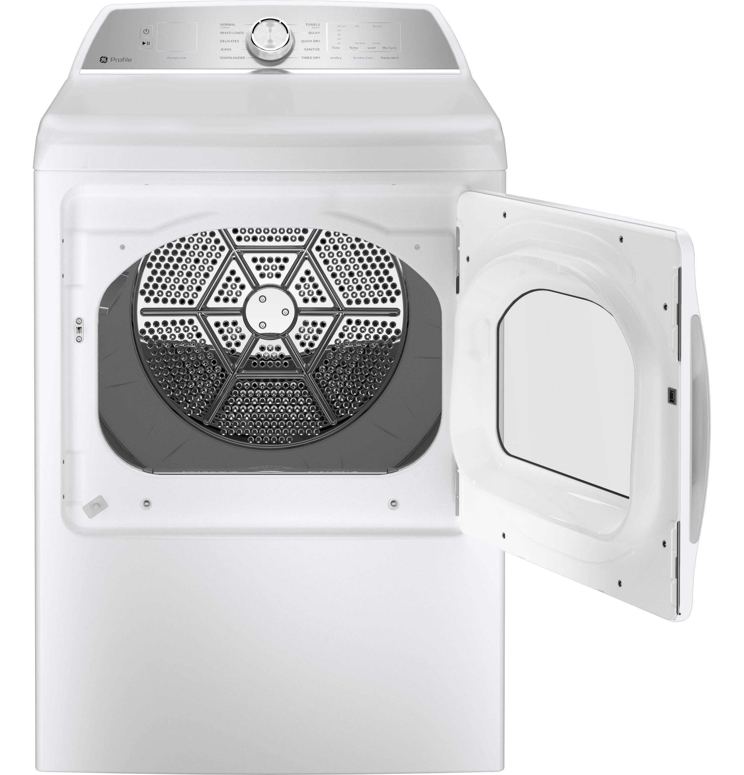 Ge Appliances PTD60GBSRWS Ge Profile™ 7.4 Cu. Ft. Capacity Aluminized Alloy Drum Gas Dryer With Sanitize Cycle And Sensor Dry