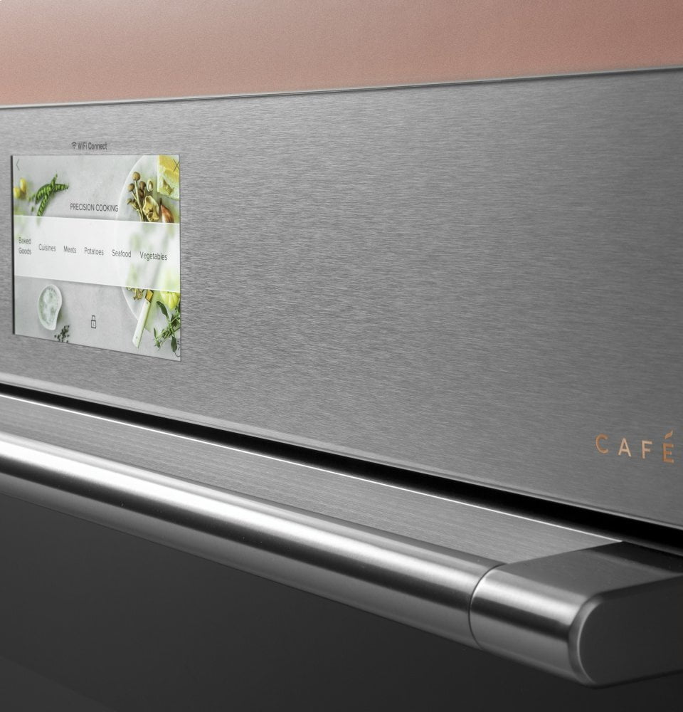 Cafe CKS70DM2NS5 Café 27" Smart Single Wall Oven With Convection In Platinum Glass