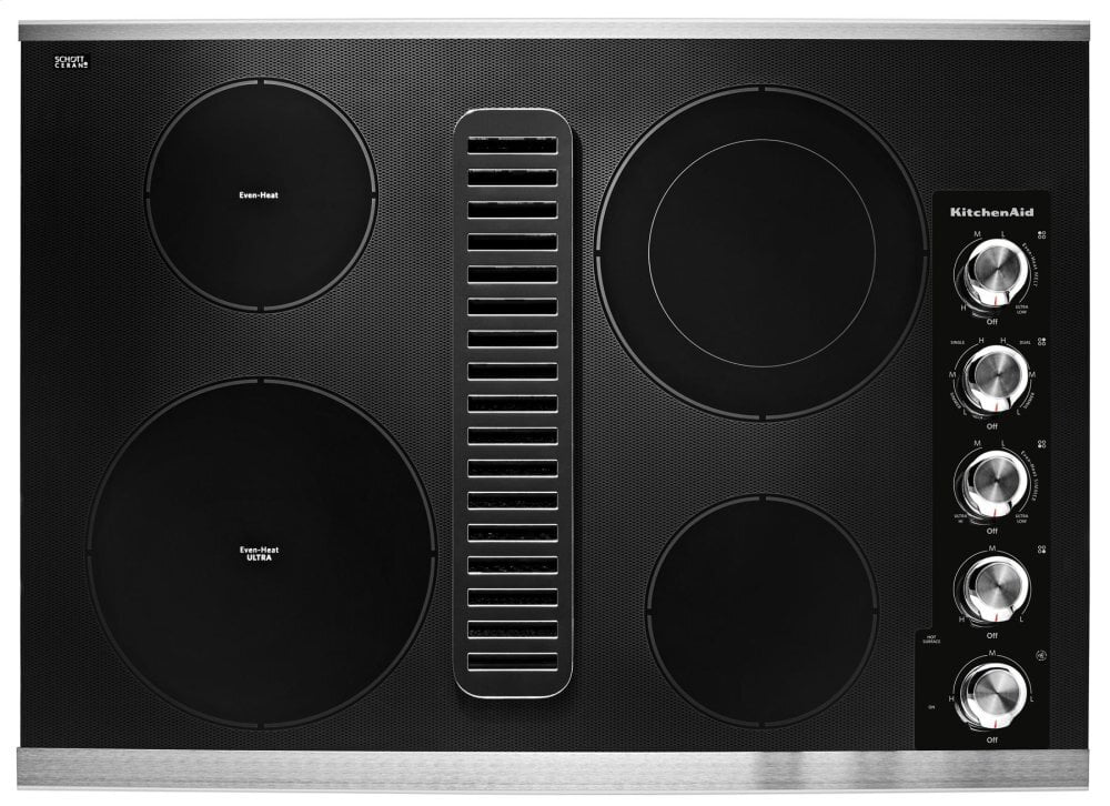 Kitchenaid KCED600GSS 30" Electric Downdraft Cooktop With 4 Elements - Stainless Steel