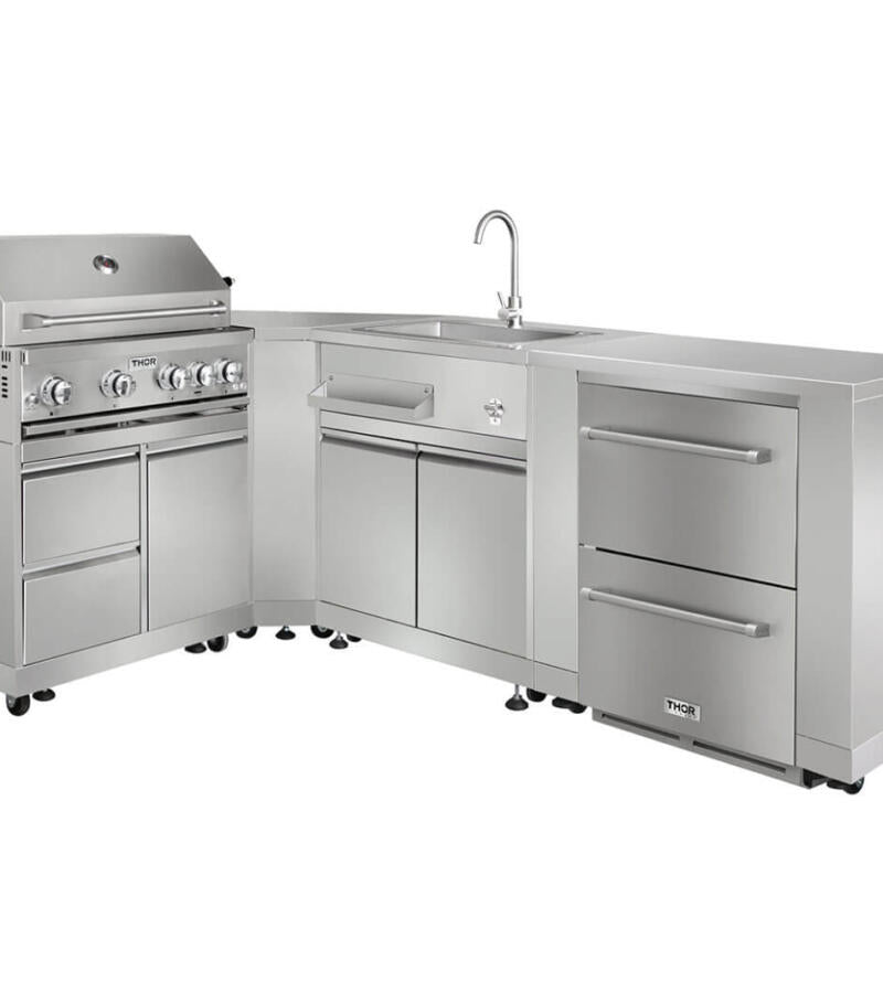 Thor Kitchen MK03SS304 Outdoor Kitchen Bbq Grill Cabinet In Stainless Steel