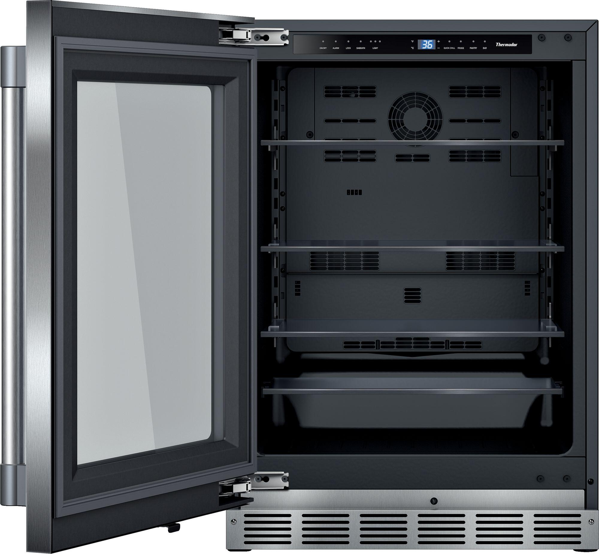 Thermador T24UR925LS Freedom® Glass Door Refrigeration 24'' Professional Soft Close Flat Hinge T24Ur925Ls