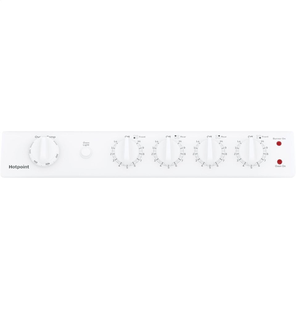 Hotpoint RAS240DMWW Hotpoint® 24" Electric Free-Standing Front-Control Range