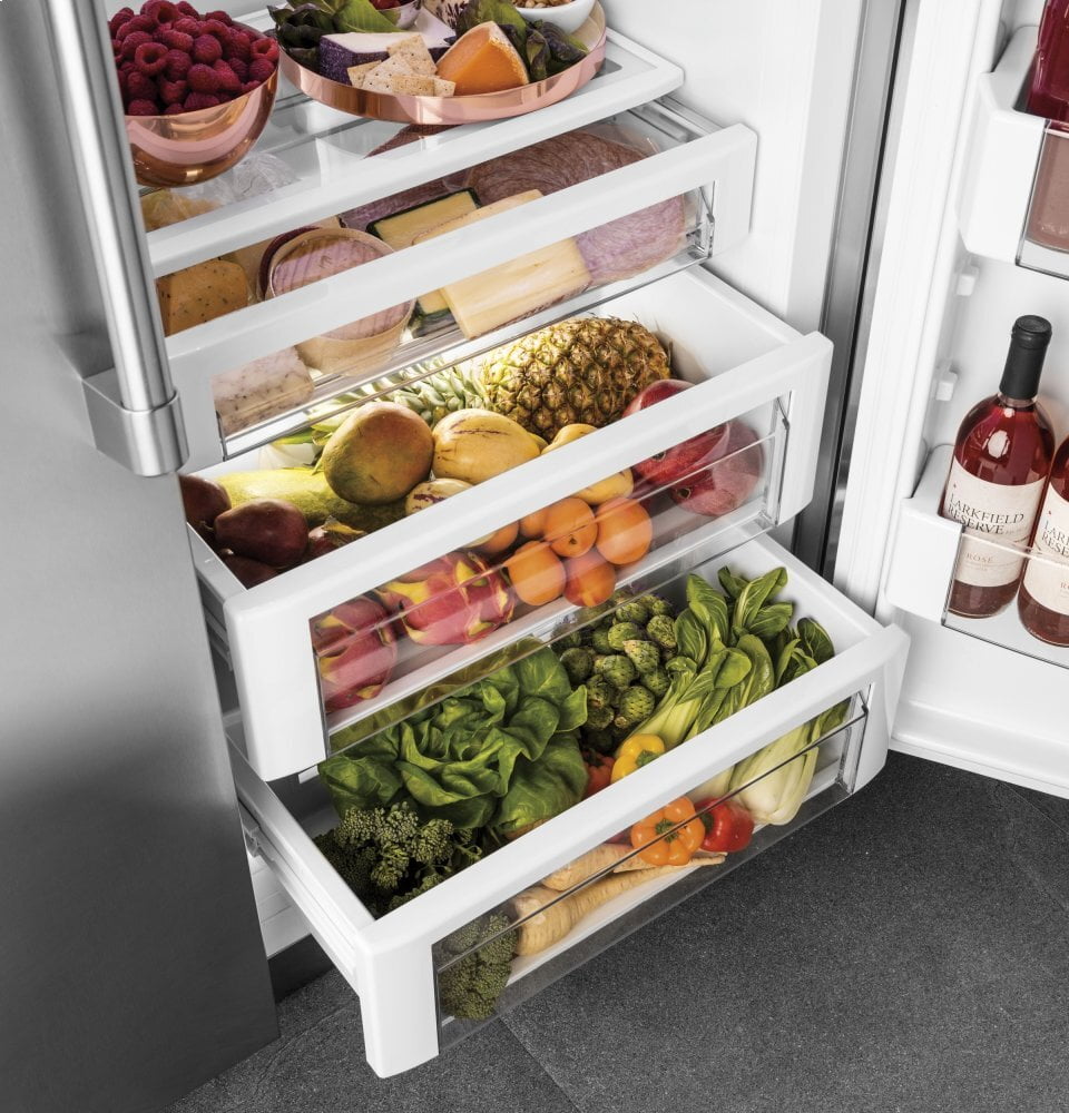 Cafe CSB42YP2NS1 Café 42" Smart Built-In Side-By-Side Refrigerator With Dispenser