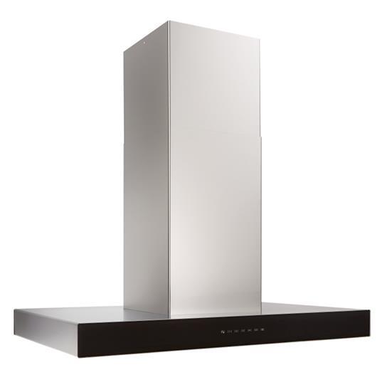 Best Range Hoods ICB3I36SBB Ispira 36-In. 650 Max Cfm Stainless Steel Island Range Hood With Purled™ Light System And Black Glass