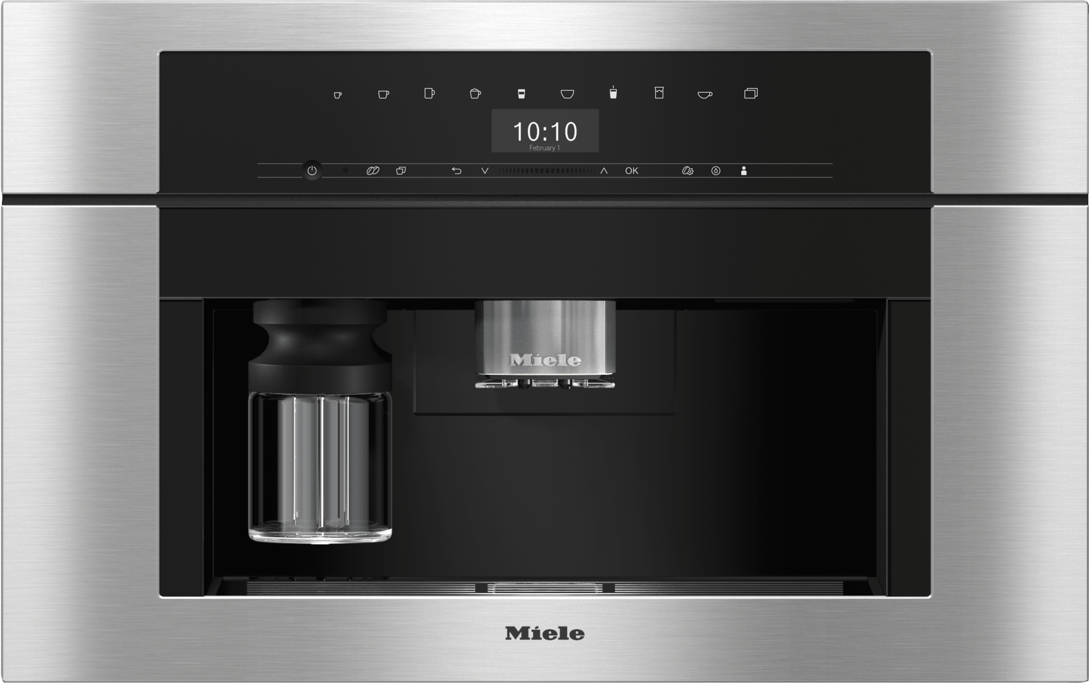 Miele CVA7370 STAINLESS STEEL   Built-In Coffee Machine In A Perfectly Combinable Design With Patented Cupsensor For Perfect Coffee.