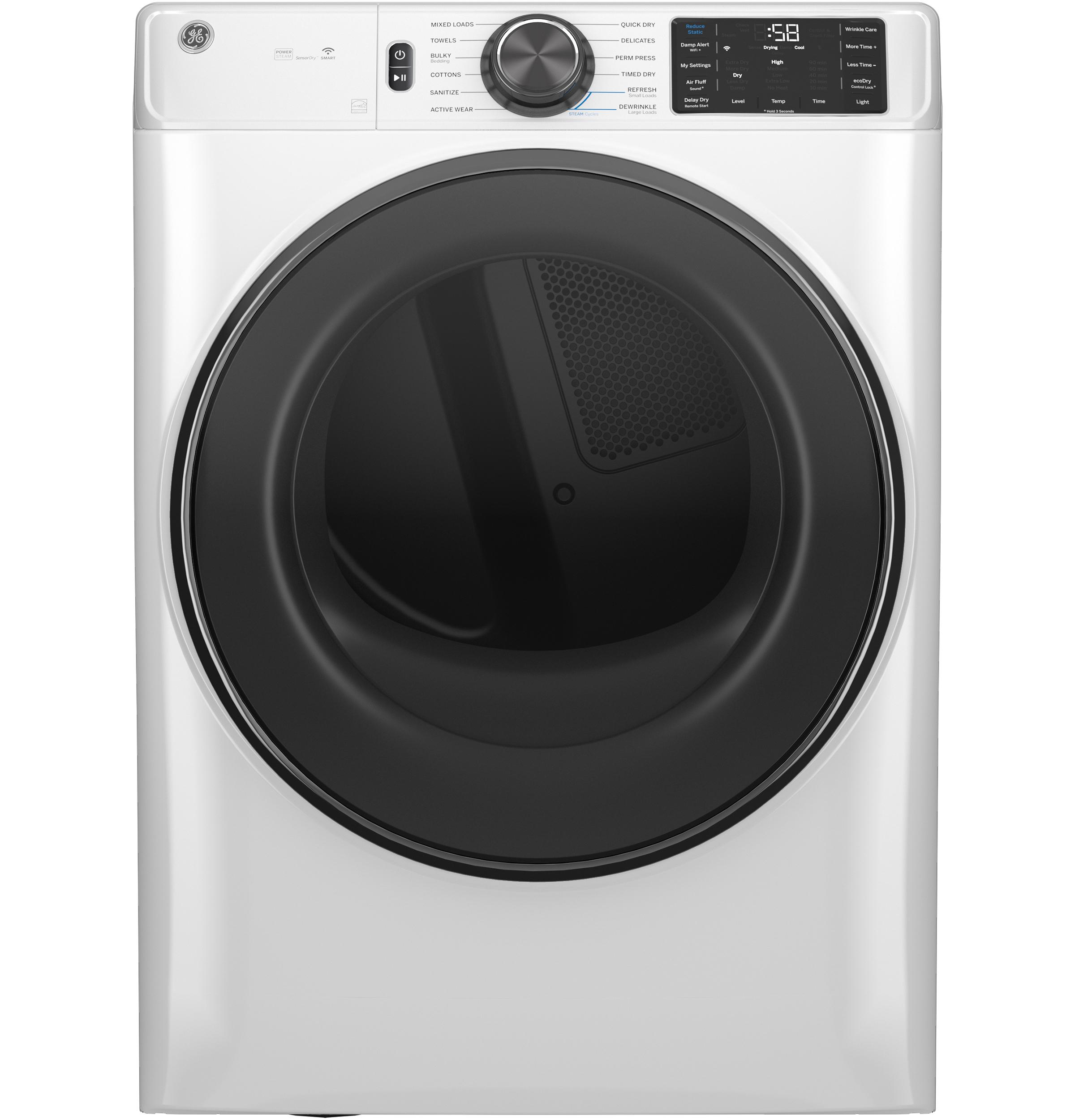 Ge Appliances GFD65GSSVWW Ge® 7.8 Cu. Ft. Capacity Smart Front Load Gas Dryer With Steam And Sanitize Cycle