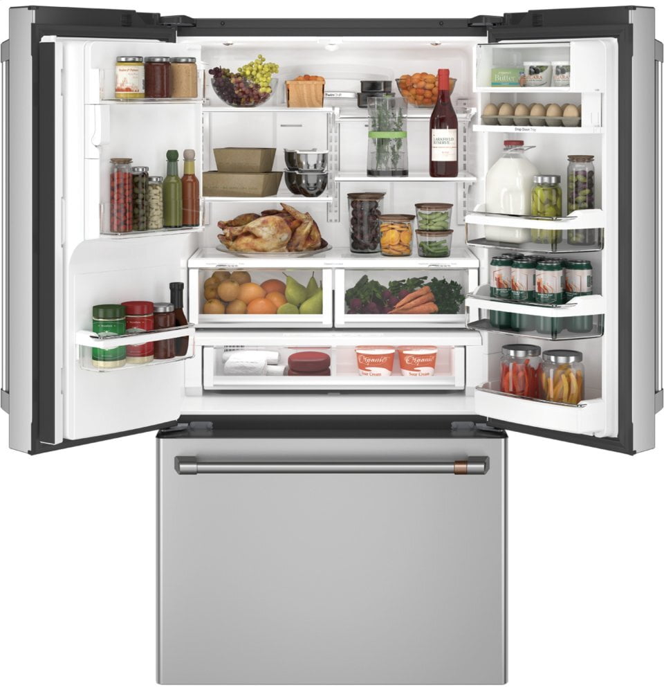 Cafe CYE22UP2MS1 Café Energy Star® 22.1 Cu. Ft. Smart Counter-Depth French-Door Refrigerator With Keurig® K-Cup® Brewing System