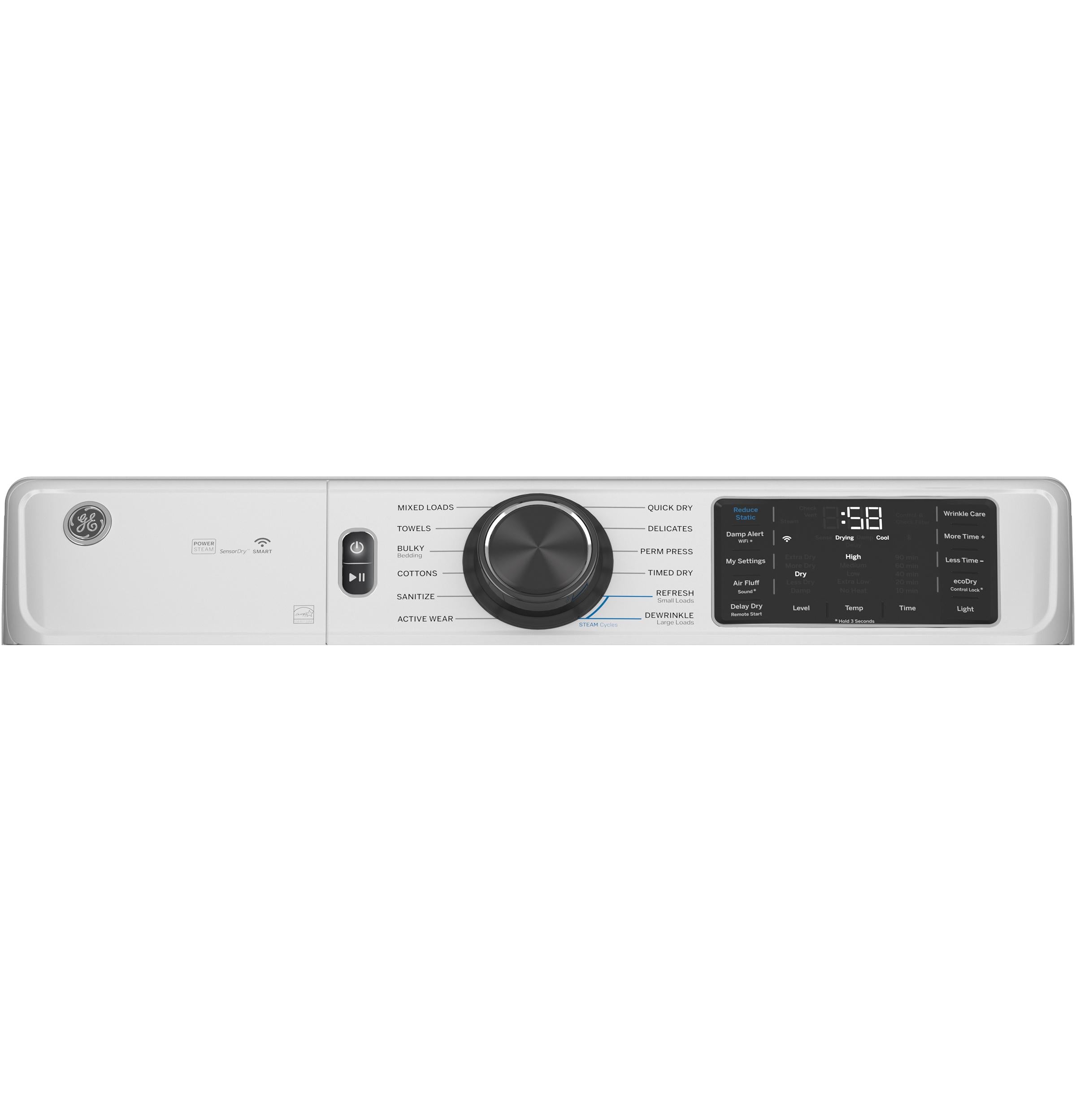 Ge Appliances GFD65GSSVWW Ge® 7.8 Cu. Ft. Capacity Smart Front Load Gas Dryer With Steam And Sanitize Cycle
