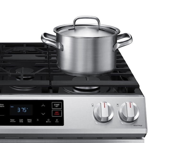 Samsung NX60T8111SS 6.0 Cu. Ft. Front Control Slide-In Gas Range With Wi-Fi In Stainless Steel