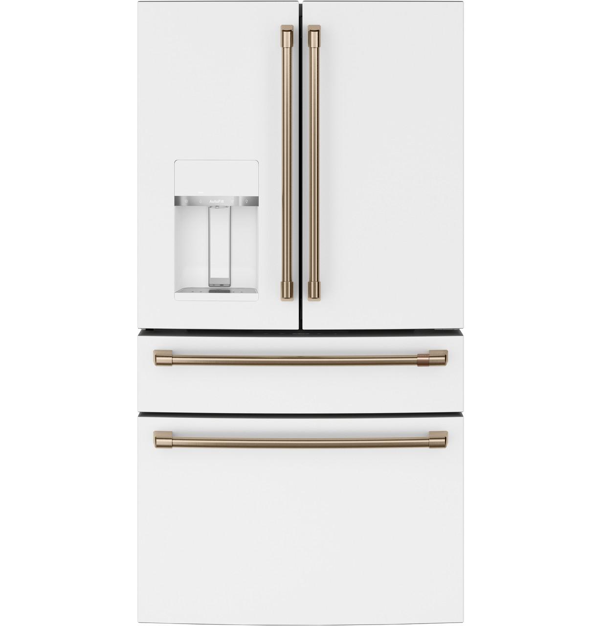 Cafe CXE22DP4PW2 Café™ Energy Star® 22.3 Cu. Ft. Smart Counter-Depth 4-Door French-Door Refrigerator