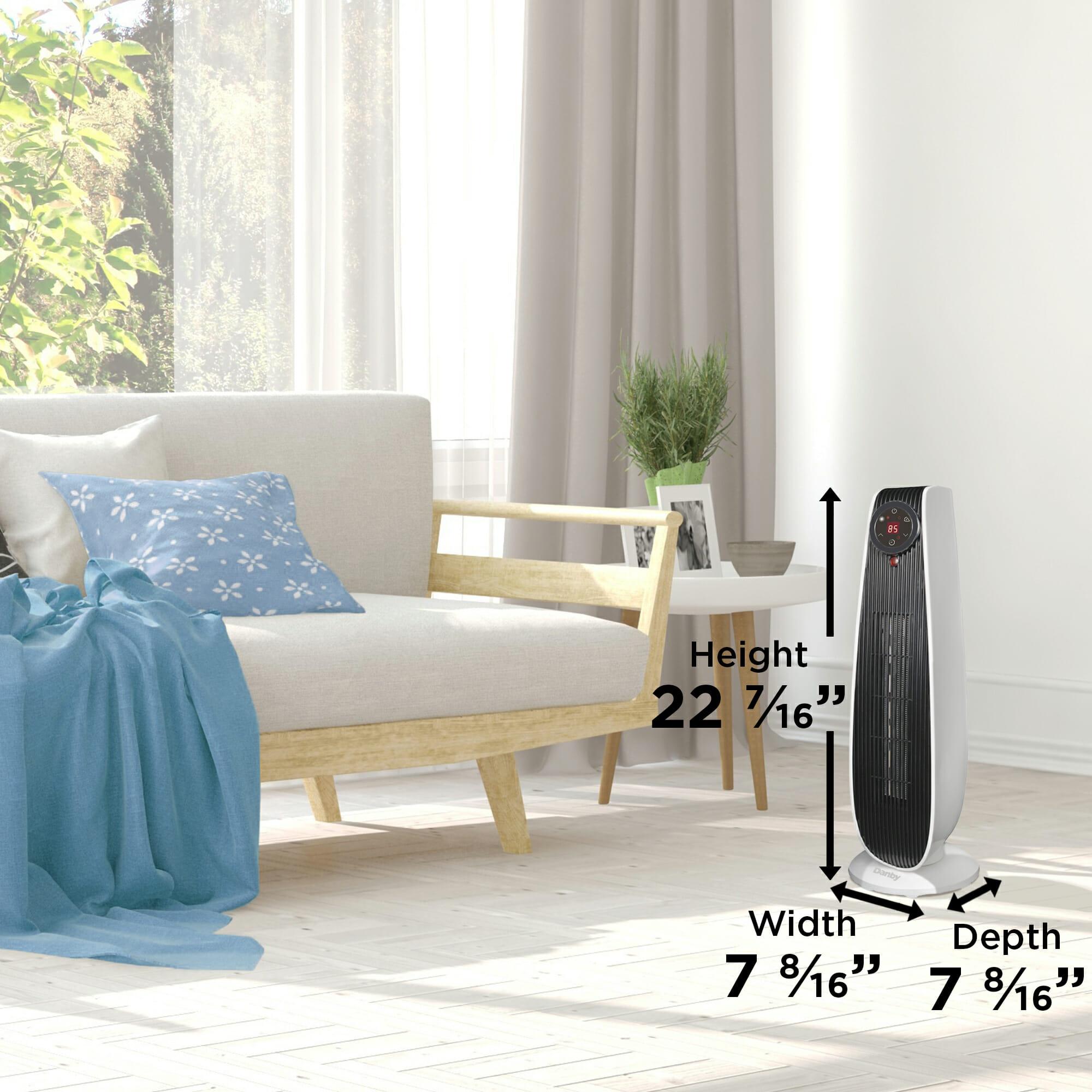 Danby DBSH02213WD13 Danby 1500W Adjustable Oscillating Heater 22" In White