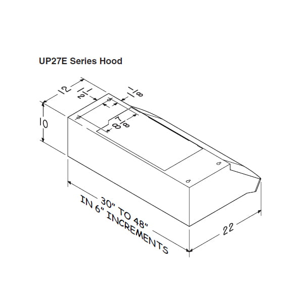 Best Range Hoods UP27M42SB Up27 - 42" Stainless Steel Pro-Style Range Hood With Internal/External Blower Options, 300 To 1650 Max Cfm
