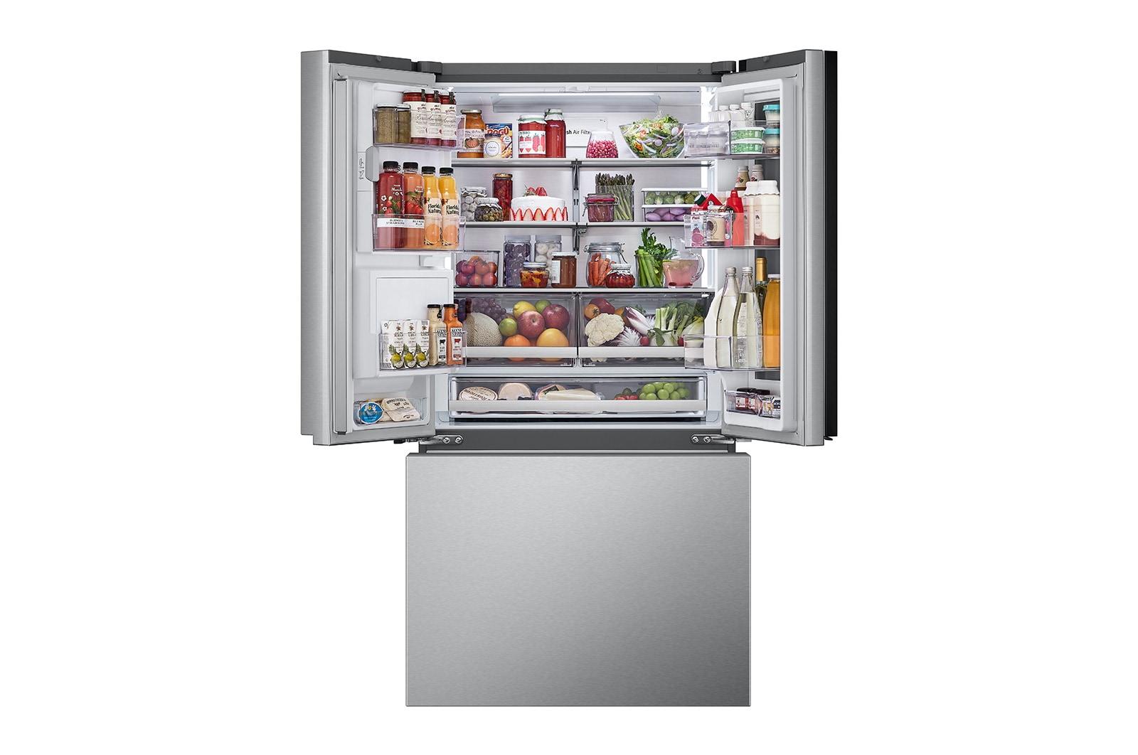 Lg LRYKC2606S 26 Cu. Ft. Smart Mirror Instaview® Counter-Depth Max™ French Door Refrigerator With Four Types Of Ice