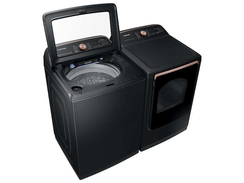 Samsung DVG55A7700V 7.4 Cu. Ft. Smart Gas Dryer With Steam Sanitize+ In Brushed Black