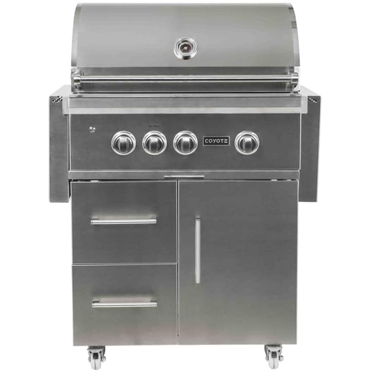 Coyote C2SL30LPFS 30" Grill On Cart Lp; Infinity Burners; Ceramics; Led'S