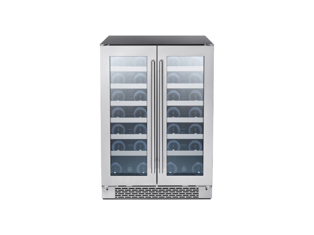 Zephyr PRW24C32BG 24" French Door Dual Zone Wine Cooler