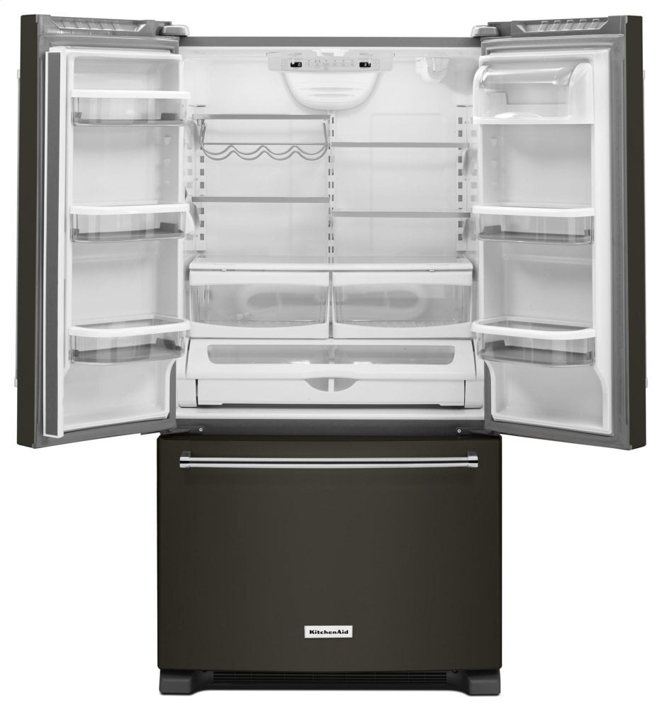Kitchenaid KRFC300EBS 20 Cu. Ft. 36-Inch Width Counter-Depth French Door Refrigerator With Interior Dispense - Black Stainless Steel With Printshield™ Finish