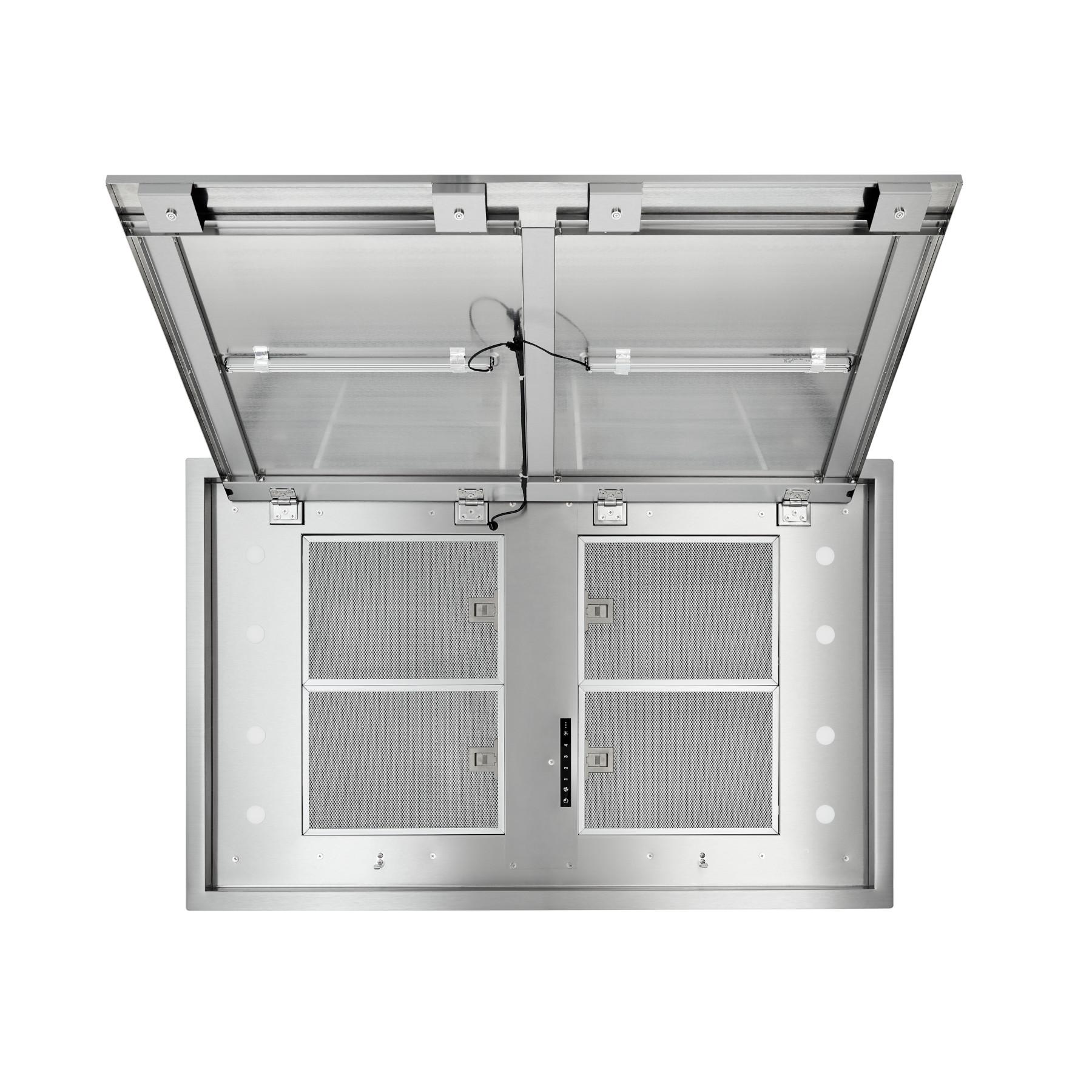 Best Range Hoods HBC143ESS 43-Inch Brushed Stainless Steel Ceiling Mounted Range Hood With Led Light, Choice Of Blowers Sold Separately (Hbc1 Series)