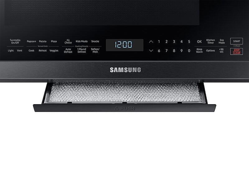 Samsung ME21M706BAG 2.1 Cu. Ft. Over-The-Range Microwave With Sensor Cooking In Fingerprint Resistant Black Stainless Steel