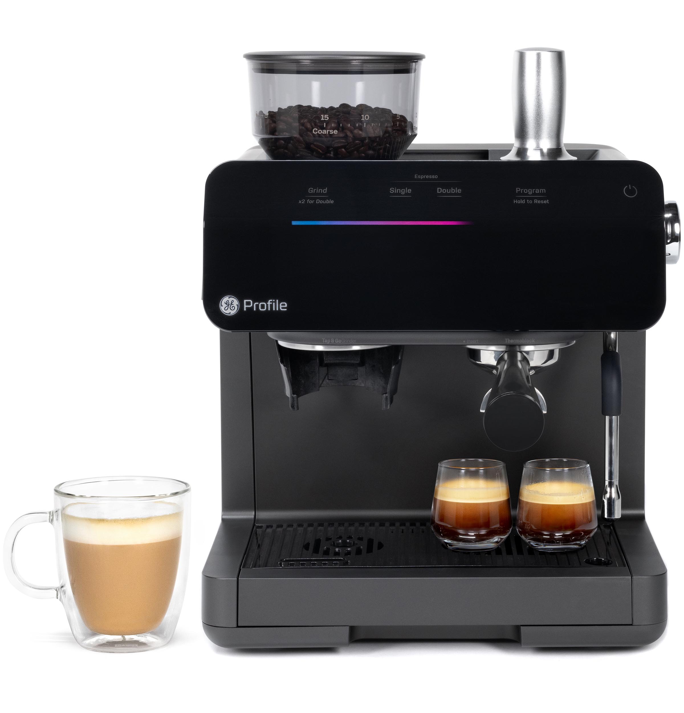 Ge Appliances P7CESAS6RBB Ge Profile™ Semi Automatic Espresso Machine + Frother